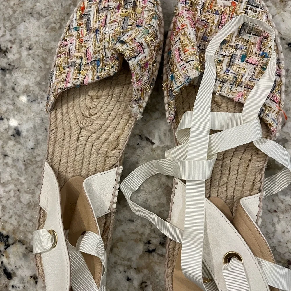 L.K. Bennett London tweed espadrilles